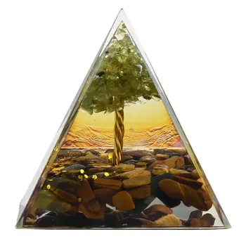 Ametüst Crystal Healing Orgonite Püramiid Obsidians Chakra Energia Orgone Kivi Meditatsiooni Õnnelik Koguda Rikkuse, Kivi Office Decor