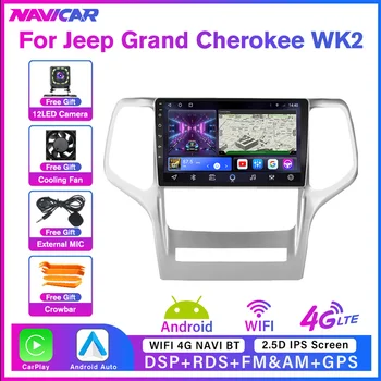 NAVICAR Android10.0 Auto Raadio Jeep Grand Cherokee WK2 2008-2013 Stereo Vastuvõtja GPS Navigation Auto Raadio 2Din Auto Vastuvõtja