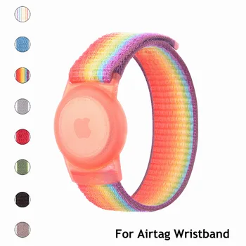 Apple AirTags Lapsed Wristbands Nailonist reguleeritav Rihm Anti-Scratch Kate Tarvikud Õhu Sildid Airtag juhul Vaata Käevõru