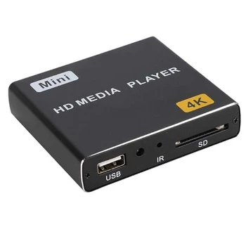 Auto U Disk Player Horisontaalne Ja Vertikaalne Digital Video Mängija 1080P Koos USB Drive/SD-Kaardid EU Pistik