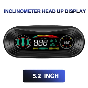 5.2 tolli Ekraan, Auto Elektroonika Tarvikud KM/h, MPH lubatud kiiruse ületamise Alarm Spidomeeter Auto Head Up Display GPS HUD Digitaalsed andurid