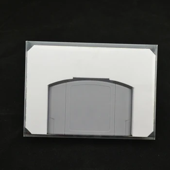 Kõrge kvaliteediga Karbipapi Sisemine Sisemine Paigalda Sahtel Juhul jae-läbipaistev Plastik kasti PET Protector PAL-NTSC N64 Mäng Kassett