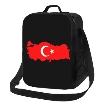 Türgi Lipu Kaardile Kantavate Lunch Box Veekindel türgi Kuu ja Täht Termilise Külmik Toidu Isoleeritud Lõuna Kott Ameti Töö