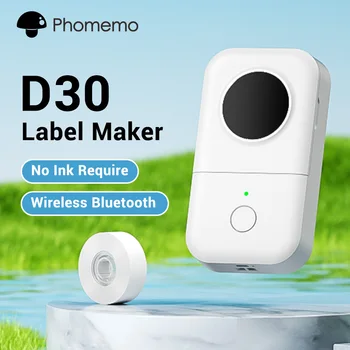 Phomemo D30 Traadita Label Maker Mini Termilise Kaasaskantav Inkless Trükkimine, Kleebise Printer 6-15mm kooskõlas Android ja IOS