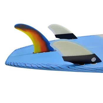 Gradient Värvi 7-tolline Longboard Fin Mõla Juhatuse Kärgstruktuuri Klaaskiuga Ühe Lainelaua Fin Keskus Surf Fin Püsti Mõla Sport
