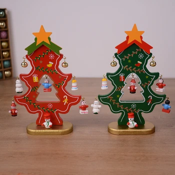 Jõuluehted Creative 3D Kerge Puidust Jõulupuu Desktop Kaunistused Christmas Ornament