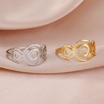 Unift Infinity Ringi Rõngad Naiste Roostevabast Terasest Rõngas korea Fashion Geomeetriline Pulm Bänd Ehted Sõrme Tarvikud Kingitus