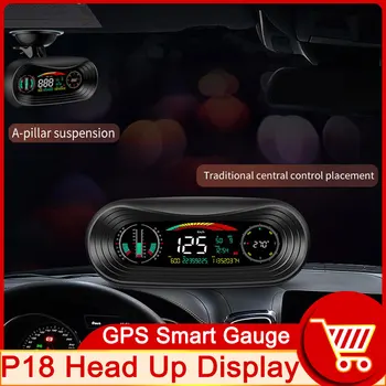 HD P18 GPS HUD Inclinometer Off Road Head Up Display Auto Kõrguse Pinge Auto Tracker Spidomeeter lubatud kiiruse ületamise Alarm Kõik Auto