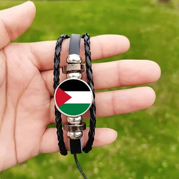 Palestiina Lipu Käevõru Vintage Multi-Layer Kootud Pärlitest Käevõru Reguleeritav Chainjewelry Aksessuaarid Naistele, Meestele, Uus