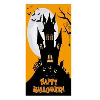 Naljakas Oranž Happy Halloween Microfiber Köök Tee Rätik Jack O Lantern Kõrvits Dušš Ja Vann Käterätid Lahe Halloween Decor Kingitused