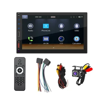 7 Tolline Double-Din-Car-Stereo-CarPlay Android Auto Peegel-Link, Puutetundlik Multimeedia Mängija, Bluetooth, Raadio, Kaamera USB