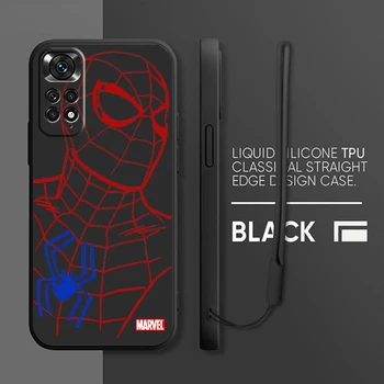 Marvel Spiderman Armas Telefoni Puhul Xiaomi Redmi Lisa 12 11 11T 10 10S 9 9S 9T 8 8T 7 5 Pro Plus Vedelik Trossi Kate Coque Capa