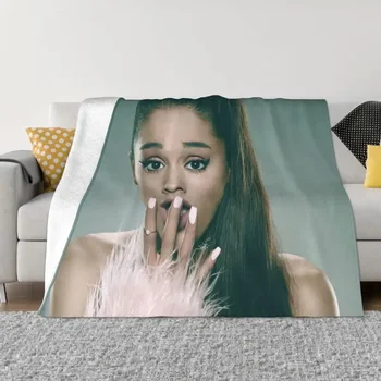 Ariana Grande Diivan Fliis Viska Tekk Soe Flanell Pop Muusika Ameerika Laulja Tekid jaoks Voodi Auto Diivan voodikatted (Päevatekid)