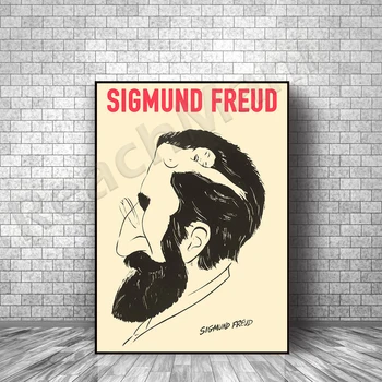 Sigmund Freud, Psychoanalysis, Sex, Art Deco Lõuend Lill Seina Näituse Plakat