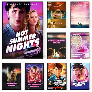 Hot Summer Nights Classic Movie Poster Armastus Film Suvel Lõuend Trükkimine Plakat Seina Art Teenetemärgi Ripuvad Kodus Voodi Ruum Decor