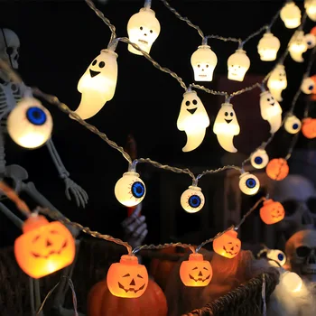 Y2K Halloween Teenetemärgi String LED Tuled Uue Aasta Pidu Siseruumides Atmosfääri Tuba Aku Tuled Väljas Festival Veekindel 240