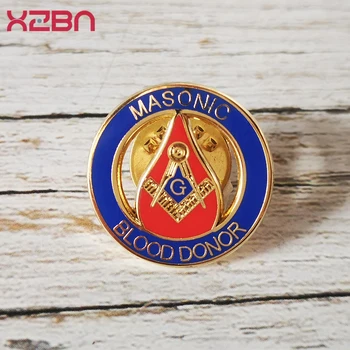 Masonic Rinnamikrofon Nööpnõelad Märgi Mason Freemason MASONIC DOONOR, Bankett Prossid Suurus 1.9 cm kullatud Peen Suveniirid Kingitused