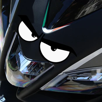 1TK Paha Naeratavad Silmad Peegeldav Kiiver Aknas Kaitseraua Rearview Mirror Mootorratas Moto Bike Kleebis Auto Decal Stiil Kleebised