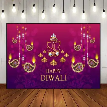 Diwali Sünnipäeva Decoration Background Bänner Fotograafia Tausta Isiku Foto Siluett Baby Shower Palm Tree Kohandatud Taustaks