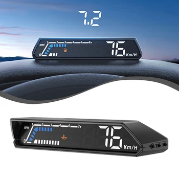 Auto Sise Head Up Display-HUD Näidik OBD2 Sõidu Arvuti Temperatuur Spidomeetri Traat Automaatne valgustundlik Ekraan