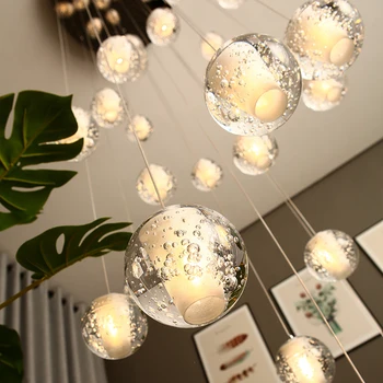 Kaasaegne Crystal Ripats dekoratiivsed Valguse eest elutuba restoran tuba trepp põhjamaade luksuslik ripats lamp led light tuba