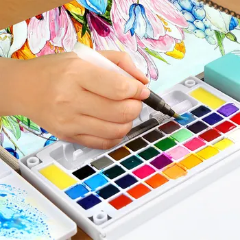 24 Värvi Tahke Akvarell Õpilaste Õppe Korduvkasutatavad Asendades Värvi
