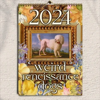 Imelik Keskaja Koerad 2024 Kalender Imelik Renessanss Koerad 2024 Retrowall Kalender Keskaja Anti-Pisar Koerad Seinakalender