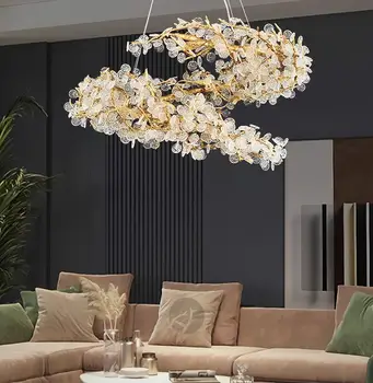Ringi branch kristall lühter elutuba lamp Restoran LED valgustus luksuslik hotell, dekoratiivne lamp