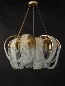 Kerge Luksus Tutt Kristall Lühter Lamp elutuba postmodernistlik Söögi-Tuba Lamp Magamistuba Hotel Inseneri-Kunsti Lambid