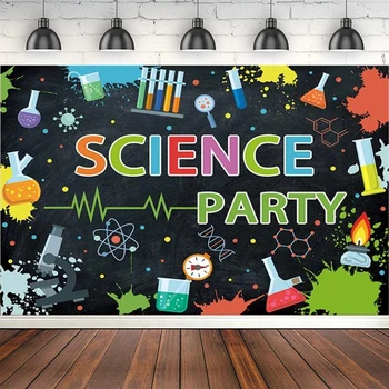 Fotograafia Taustaks Keemiline Mad Science Lõbus Teadlane Füüsilise Laste Sünnipäeva Decor Taust Plakat, Foto Stuudio
