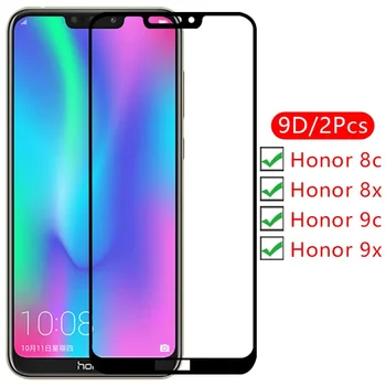 9d screen protector karastatud klaasi puhul huawei honor 9c 9x 8c 8x kate honer 8 9 c x c8 c9 x8 x9 kaitsva telefon coque