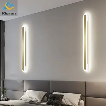Kaasaegne Minimalistlik Pikk Riba LED Seina Lambid Magamistoas voodi kõrval Seina Tuled Trepp elutoast Taust Tuba Decor Seina Tuled