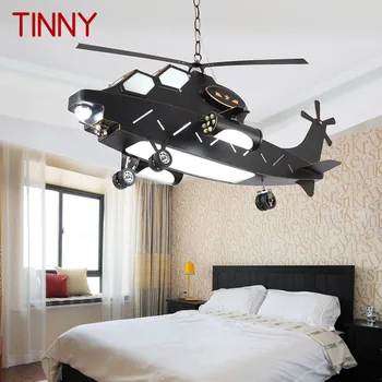TINNY Laste Lennuk Ripats Lamp, Vintage LED Loominguline Mood Cartoon Helikopter Tuli Kids Room Decor Lasteaed