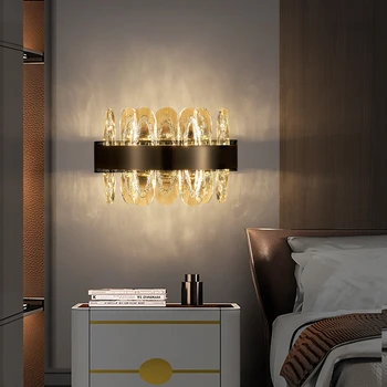 Led-Crystal-Wall Lamp Magamistuba Must Moodne Sisevalgustus Luksus Kodu Decor Elutuba Lamp Loominguline Disain Cristal Läige