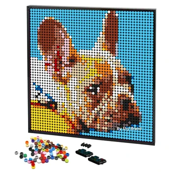 2400+TK DIY Pixel Art Cool Koer Mosaiik Maal ehitusplokid Ainulaadne Kingitus Ideed Pop Kassid Portree Lemmikloomad Puzzle Raam