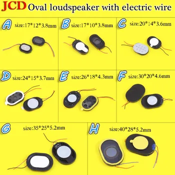JCD 3tk Hooldus osad Kuular Kõrva Kõlari Ovaalne kõlar koos elektritraat 17*10*3.8/17*12*3.8/20*14*3.6/24*15*3.7 mm...