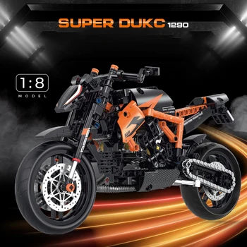 Uus Moodne High-tech 1:8 KTM 1290 Mootorratas Mudel ehitusplokid Kit Racing Moto Tellised Mänguasjad Lastele Poisid Kingitused KES Täiskasvanud Komplekti