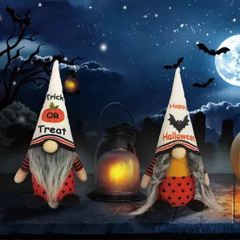 Halloween Gnome Nukk Kaunistused Home Decor Desktop lastetoas Öö Riie Pool Atmosfääri Rekvisiidid Teenetemärgi Käsitöö