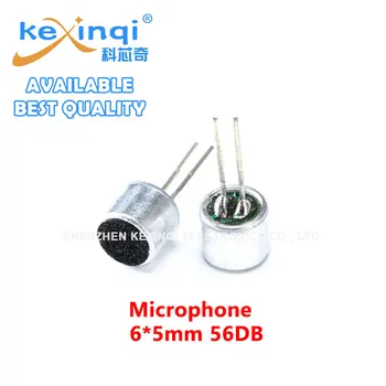20Pcs/palju DIP Pin-Mikrofon 6*5mm 6x5 Mahtuvuslik Electret Mikrofon Pikap MIC 56DB