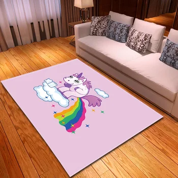 Cartoon Rainbow Unicorn 3D-Printimine Vaipade ja Pehme Lapp Lapsed magamistuba Mängida Telk Ala Vaipa Lapse Tuba Mäng Roomata Tatami põrandamatid