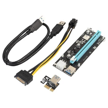 USB 3.0 Mini PCI-E Pcie pesa PCI Express 1X Kuni 16X Extender Ärkaja Tõstja Kaardi Adapter SATA 6Pin Power Kaabel BTC Kaevandamine