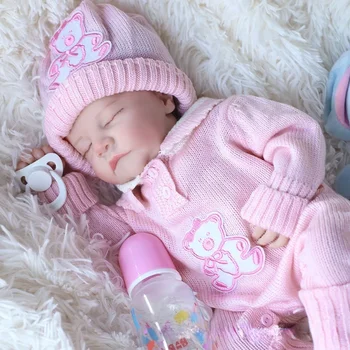 17Inch Uuestisündinud Baby Doll Realistlik Täielikult Silikoonist, Keha Vastsündinud teise lapse Mänguasja 43CM Tõetruu Sünnipäeva Kingitus, Mänguasjad Tüdrukutele