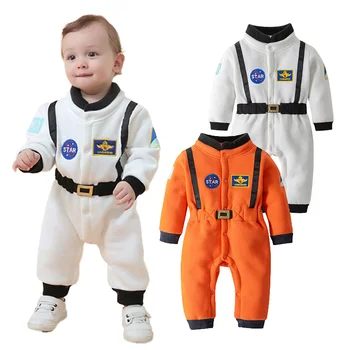 Beebi Space Astronaut Kostüüm Sügisel Talve Riided Väikelapse Poiss, Tüdruk, Romper Halloween Anime Cosplay Varustus 9 12 18 24 36 Kuud