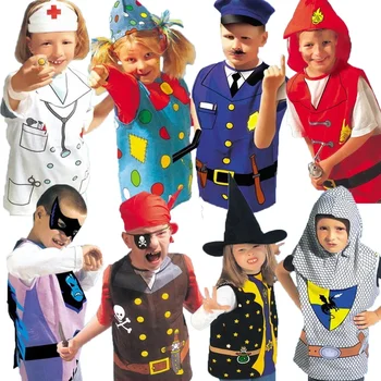 Lapse Lapsed Poisid Tüdrukud Okupatsiooni Mängu Rolli Mängida Ühtne Rüütel Ninja Kloun Kostüüm 2tk Komplekt 3-8Y Halloween Riideid