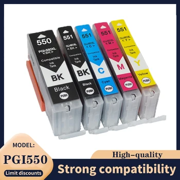 PGI550 XL Ühilduv Canon CLI 551 KGT 550 Ink Cartridge (for Pixma iP7250 iX6850 MG5550 MG5650 MG6450 MG6650 MX725 MX92 printer