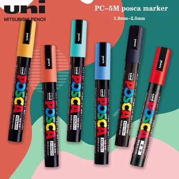 UNI PC-5M POP POSCA Sm-1.8-2.5 mm Veetransport Reklaam Poster/Graffiti Sm-i Tegelased Ere ja Värvikas Markeri