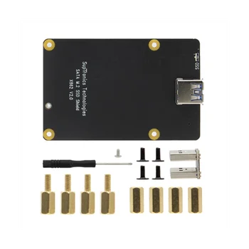 X862 V2.0 M. 2 NGFF 2280 SATA SSD Storage Expansion Board / Kilp Vaarika Pi 4 Näidis B
