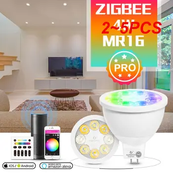 2~5TK 1-ZigBee 3.0 Smart MR16 Tähelepanu keskpunktis 4W RGB-CCT Juhitava LED Lamp Alexa Häält Tööd Zigbee Gateway Toe RF