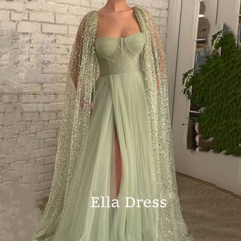 Ella green-line palli kleit,Kullake Suur Pilu, Pikk õhtukleit Ametliku Partei Kleit Glitter peep varba kingad Pits Cabo