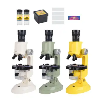Algaja Mikroskoobi Lapsed 100X-1200 X Hariduslik Mänguasi Mikroskoobi Lastele Akutoitega Mikroskoobi Komplekt Koos LED Valgus